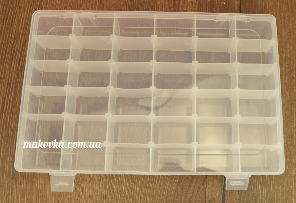 Коробка-органайзер для мелочей, размер 27,5х17,8х4,3 см , на 36 ячеек 