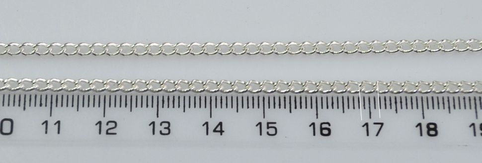 Цепь тонкая т-05, серебро, 4 мм, 1 метр