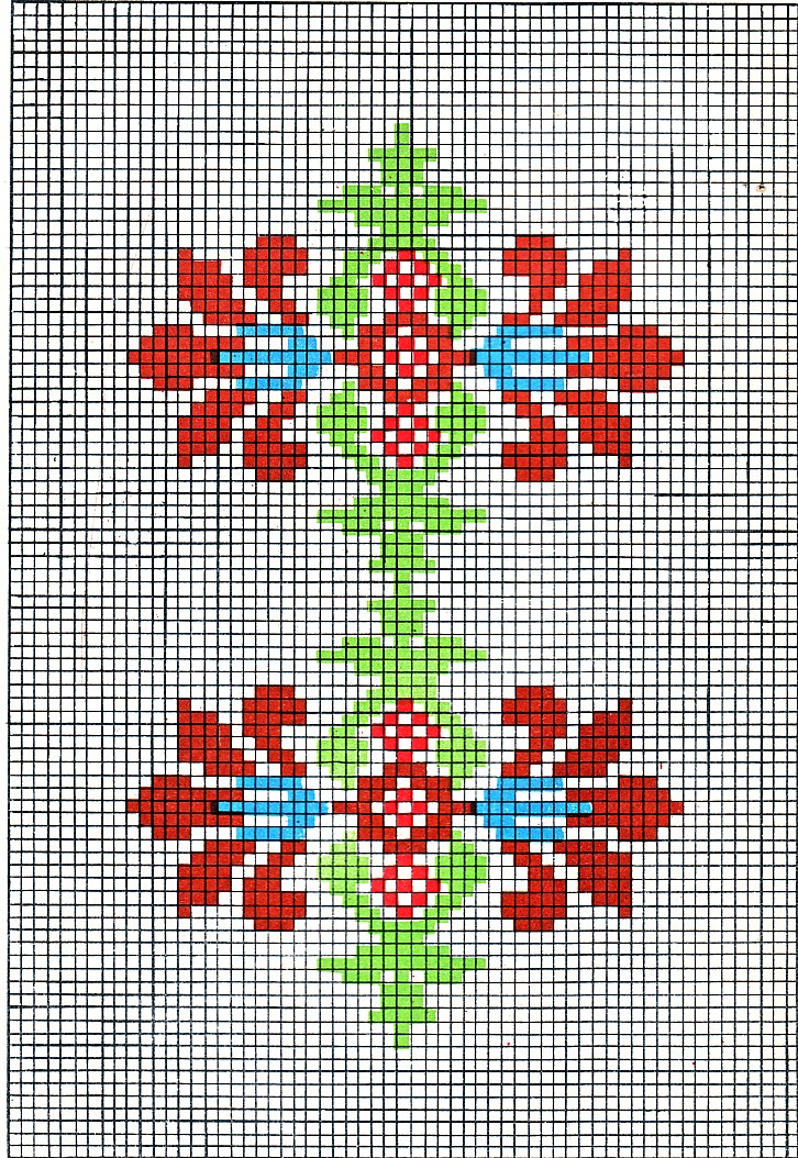 Жаккардовый узор орнамент цветы