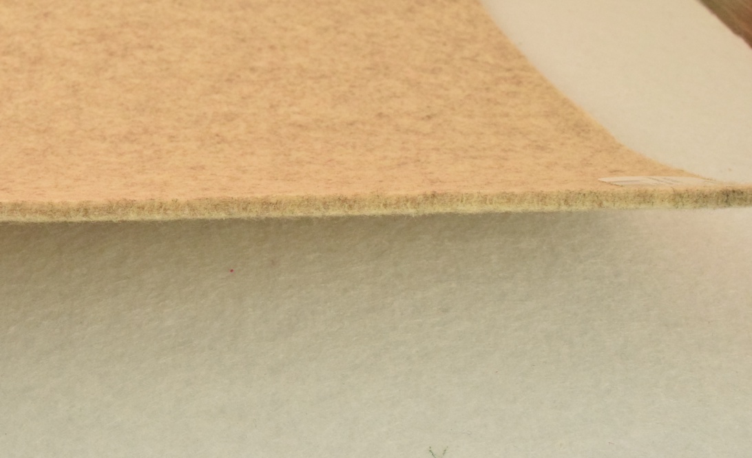 Фетр 3 мм листовой Бежевий  меланж 165312 , 50х33см, 1 шт