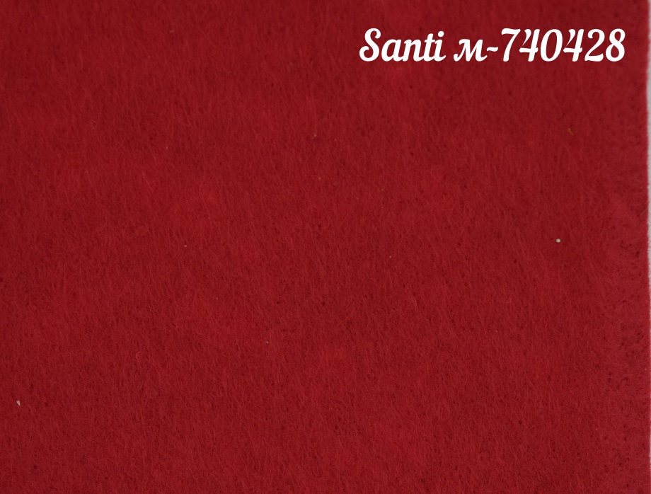 Фетр мягкий Santi 740428 Темно-КРАСНЫЙ, 21х30 см, толщина 1,2 мм , 1 лист