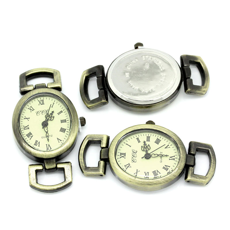 Наручные часы без ремешка, овальные 4.8x2.9 см, античная бронза  Кварцевые часы выполненные под старинные.  Размер: 4,8х2,9 см  Материал: сплав