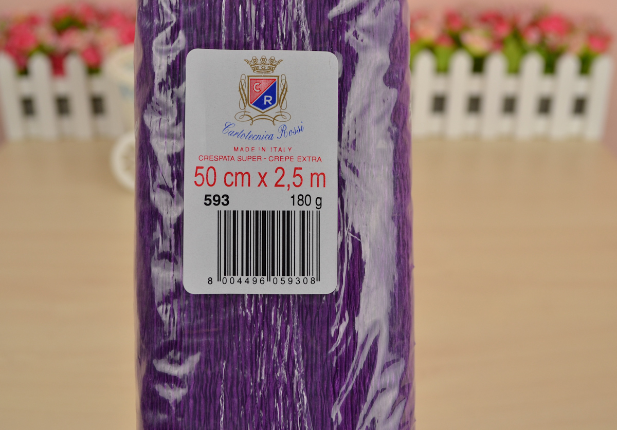 Креп бумага, цвет 593, размер 50см x 2,5м 180гр Италия
