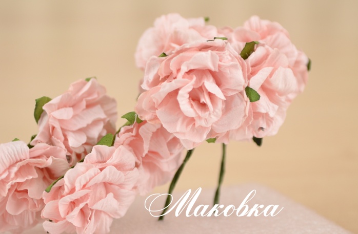 Набор Кучерявые Розы 8 шт./уп, розовые, Scrap Berrys SCB280608  