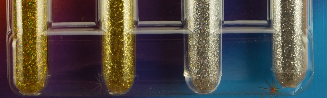 Декор Блестки (глитер) 4 ампулы по 2г , золото и серебро, А-970  №1, Атлас