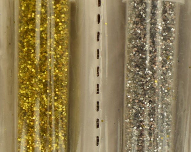 Декор Блестки (глитер) 6 ампул, золото, серебро, S-1125 Schreiber