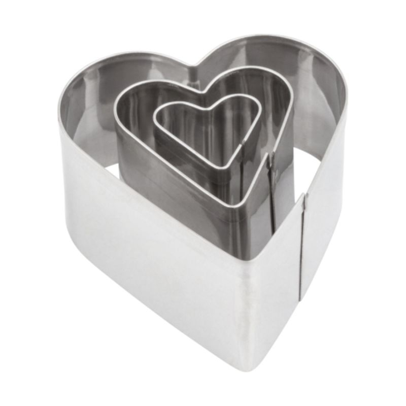 Набор металлических форм (каттеров) Сердце, 3 шт/уп, Makins