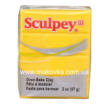 Пластика Sculpey III 57г, Желтая 072