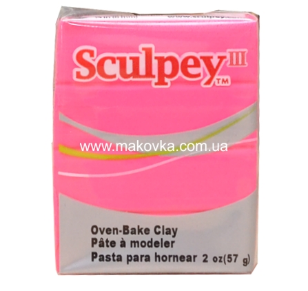 Пластика Sculpey III 57г, Темно-розовая 503
