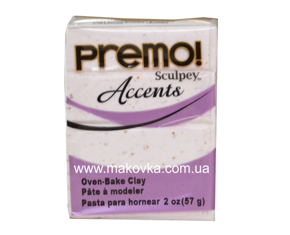 Пластика Premo Accents Sculpey  PE02 5061 Белый гранит 57г,