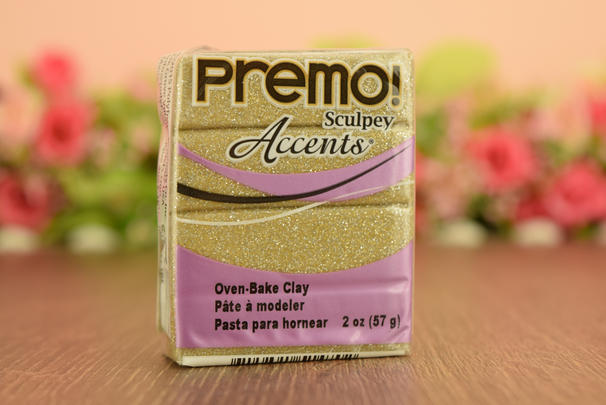 Пластика Premo Accents Sculpey PE02 5147, Золотая с блеском, 57г 