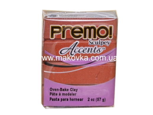 Пластика Premo Accents Sculpey Бронза с блеском, PE02 5519 Бронза Металлик 57г,