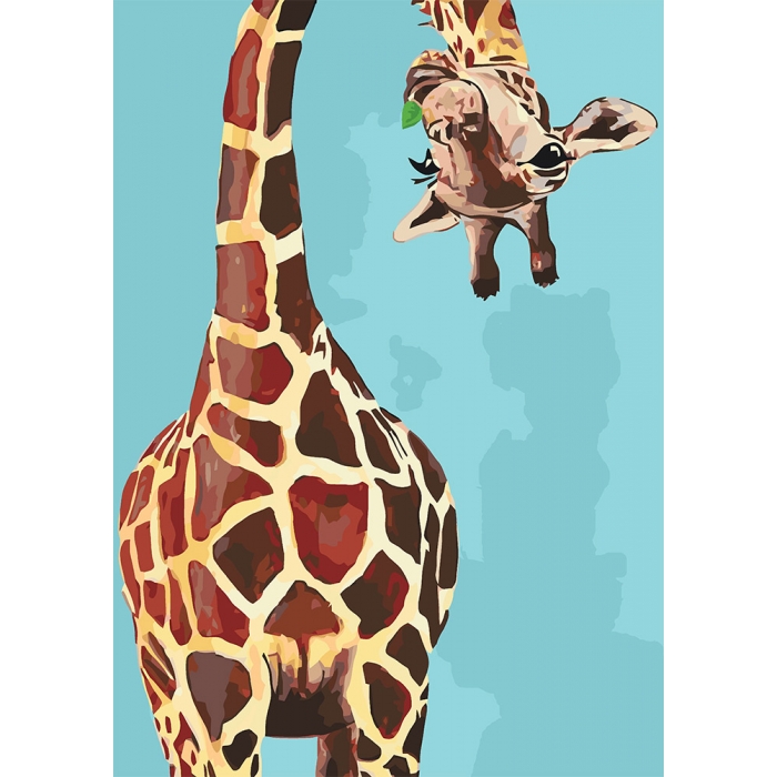Веселый жираф КНО 4061 Идейка картина по номерам