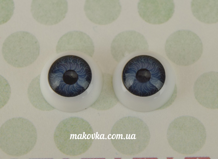 Глазки для кукол круглые 8 мм, серые, 1 пара