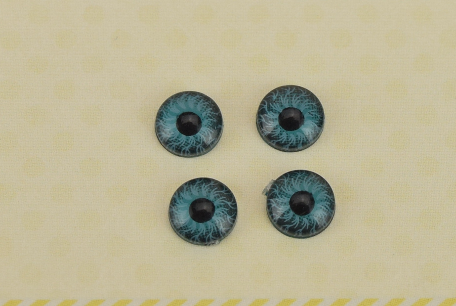 Глаза (зрачки) для кукол круглые 5 мм, ГОЛУБЫЕ, 2 пары