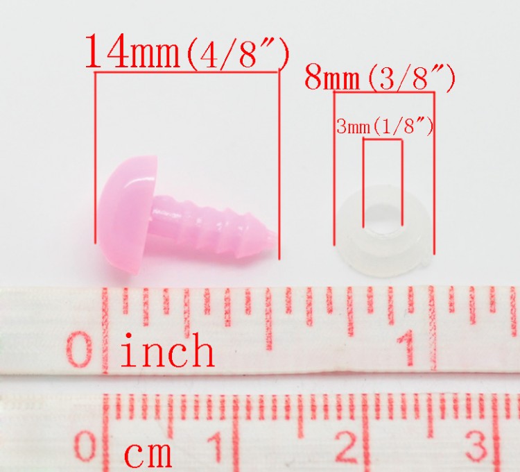 Носик 14х10 мм треугольный 5 шт, розовый