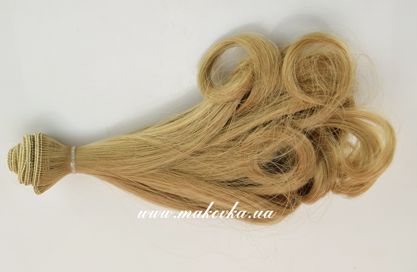 Волосы для куклы ЛОКОНЫ темно-русые, длина 15 см, около 1 м, 570418, №6/36