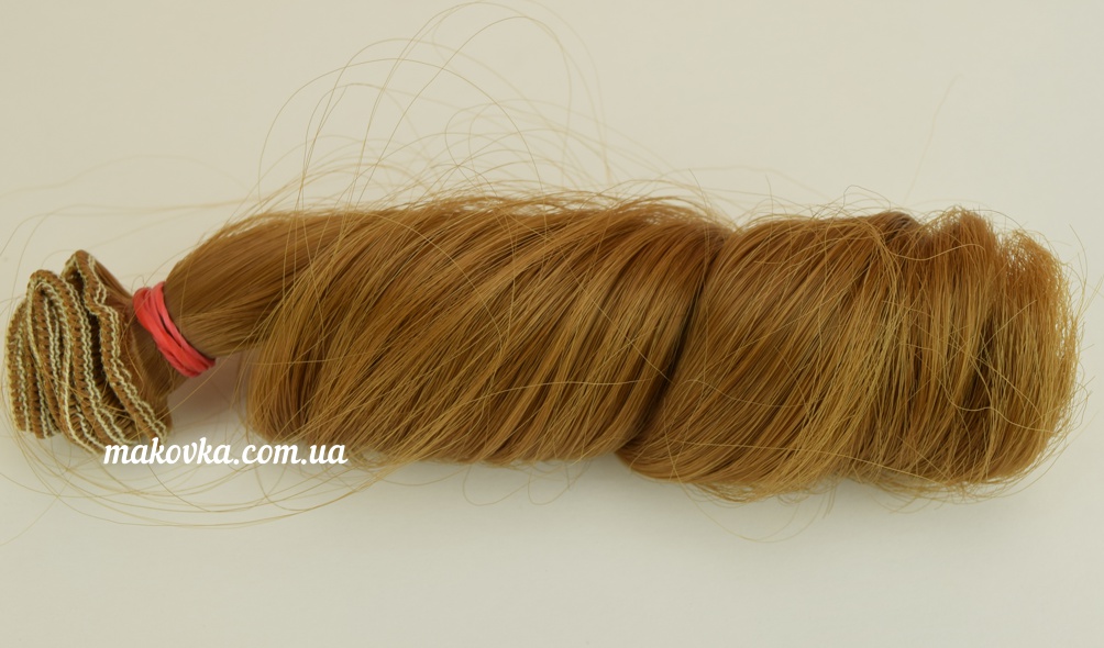 Волосы для куклы ЛОКОНЫ ВИТЫЕ КОРИЧНЕВЫЕ, длина 15 см №22