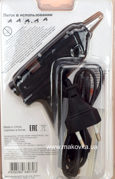 Пистолет клеевой JX-GG6 10Вт (для клея д7 мм)