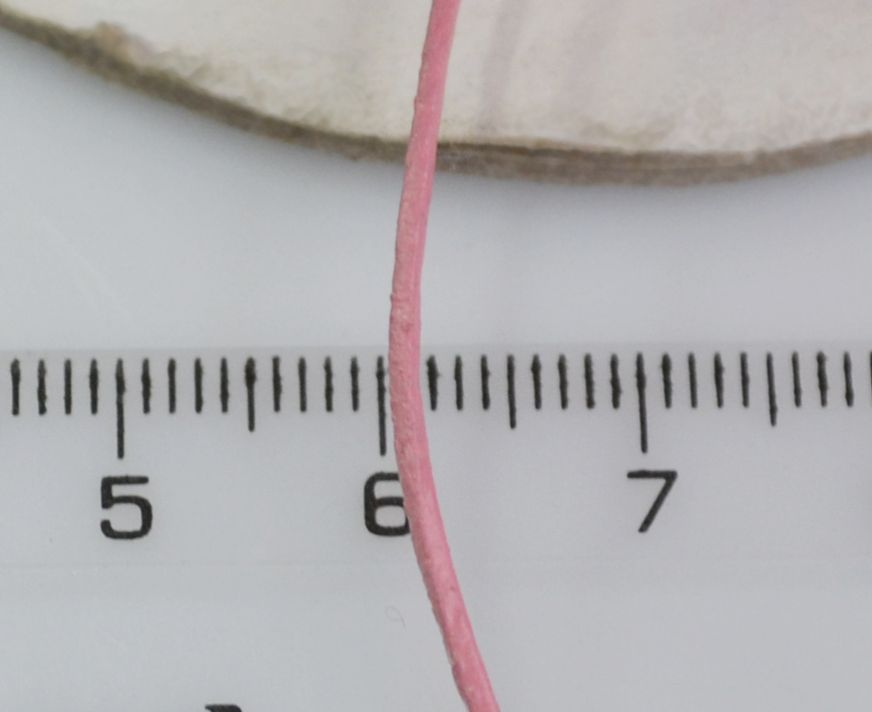 Кожаный шнур,1 мм, розовый, 1 м