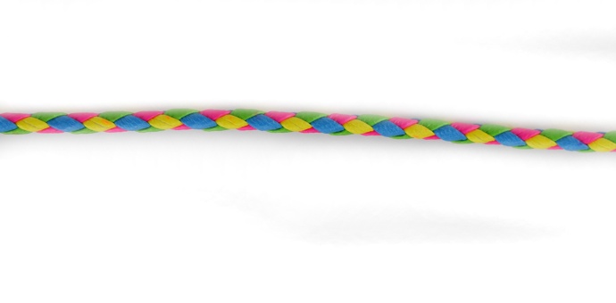 Шнур плетенный ПУ, 3 мм, разноцветный, 1 м