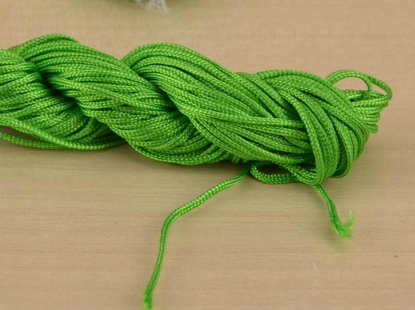 Шнур для плетения макраме 1 мм, зеленый, 1 шт (моточек)