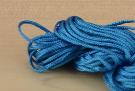 Шнур для плетения макраме 1 мм, синий, 1 шт (моточек)