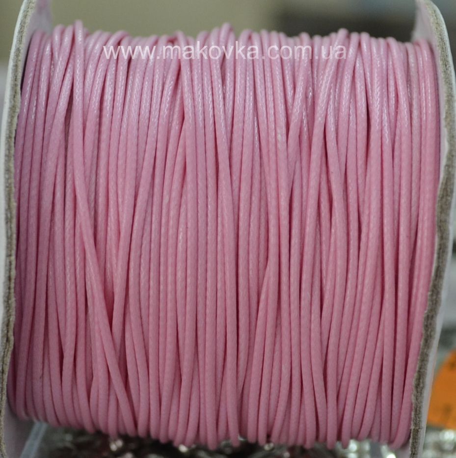 Вощенный шнур Корейский, 1,5 мм, розовый