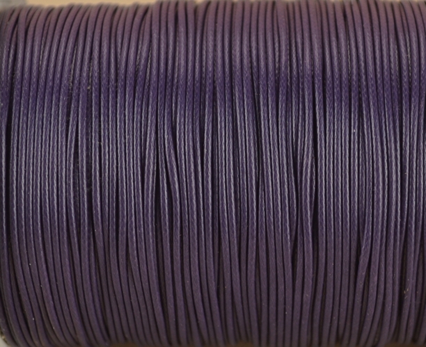Вощенный шнур Нейлоновый, 1 мм, фиолетовый, 1 м
