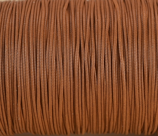 Вощенный шнур Нейлоновый, 1 мм, коричневый, 1 м