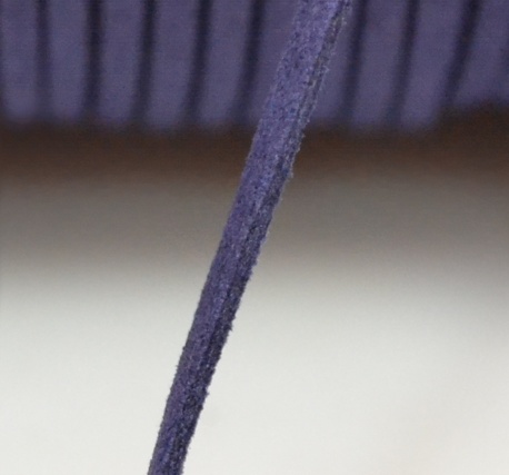 Замшевый шнур 3х1,5 мм, 1 м, синий (танзанит)