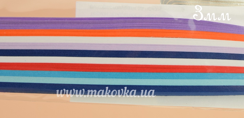 Набор полосок бумаги для квиллинга QP-80-203-03 , 8 цветов, 3х295мм, 80г/м2, 200шт 106203 VAOSTUDIO