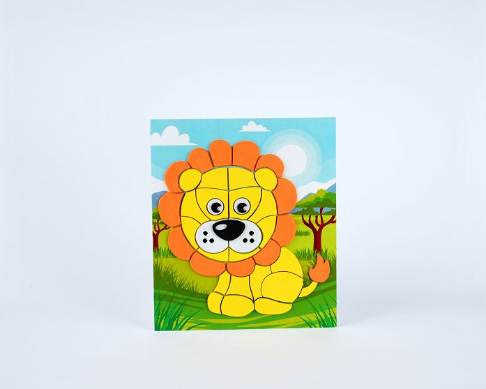Набор для творчества, мягкая мозайка (аппликация) Львёнок, ММ-04 Апли-крапли