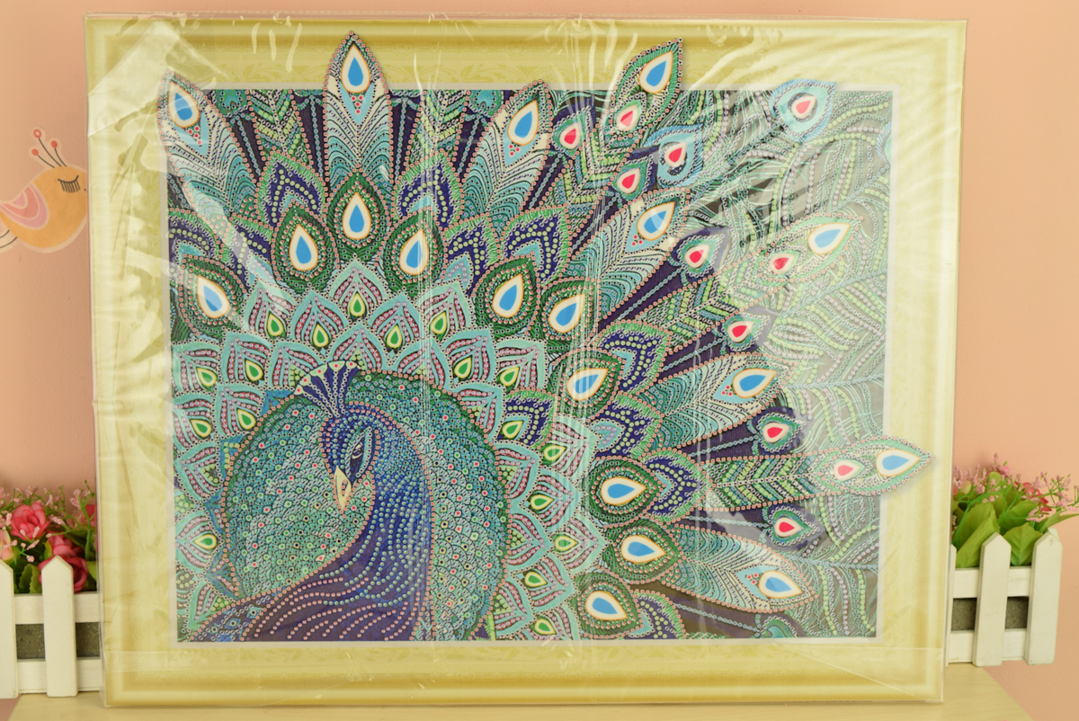 Картина стразами 5D017 Царський птах набор 188373 Діамантові ручки