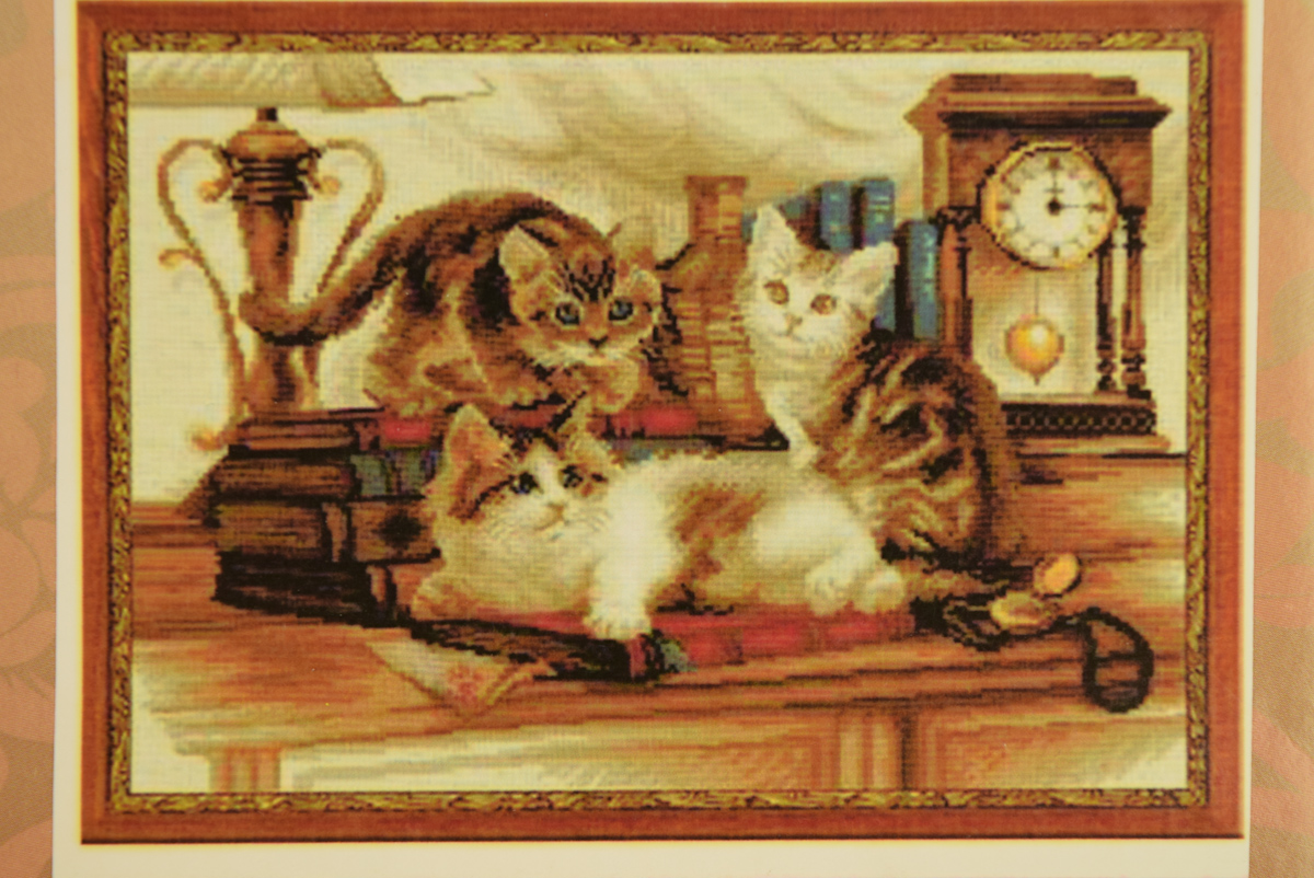 Коты Диамантовые ручки, 198984 набор для творчества со стразами 50 х 40 см