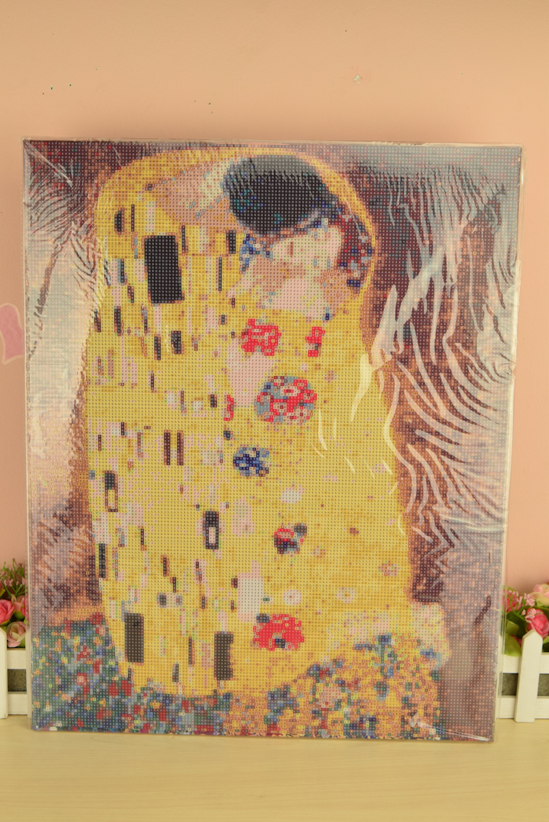 Картина стразами GL73118 Поцілунок  Г Климт набор 188354 Діамантові ручки