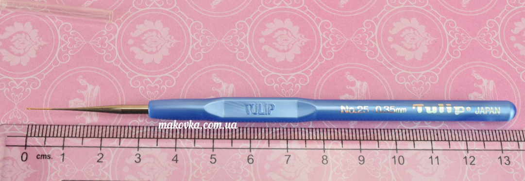 Крючок Tulip TА-1054e стальной с пластиковой ручкой №25 ( 0,35 мм)