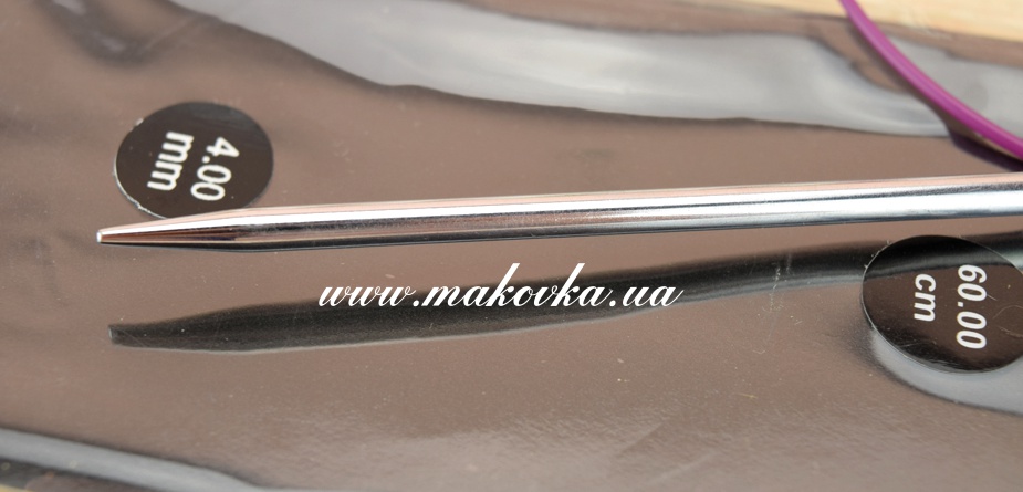 Круговые вязальные спицы KnitPro Nova 11322 размер 4,0 мм никелированные, длина 60 см