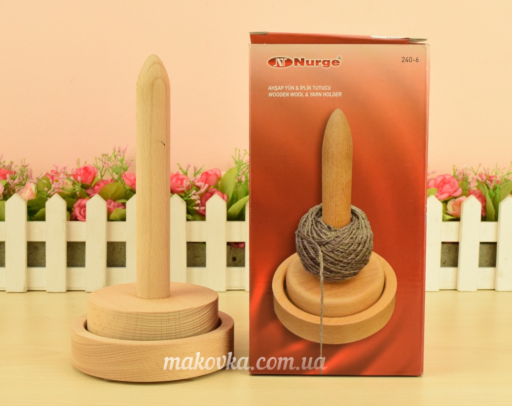 Спиннер для намотки шерсти деревянный Nurge 240-6 