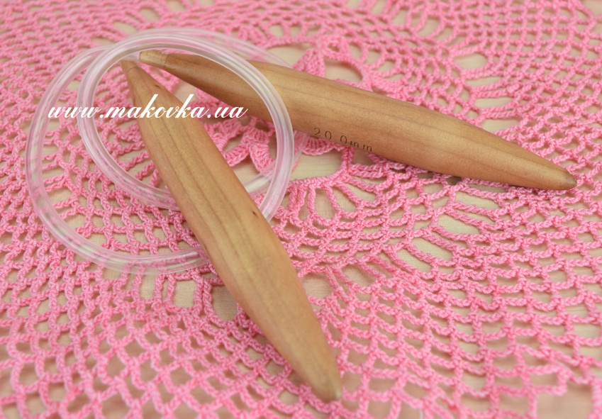 Толстые круговые спицы бамбуковые №20 мм, длина 80 см