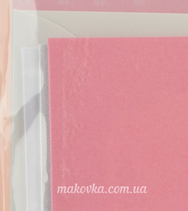 Набор для создания трех открыток SKF003, Eno Greeting (розовый, белый)