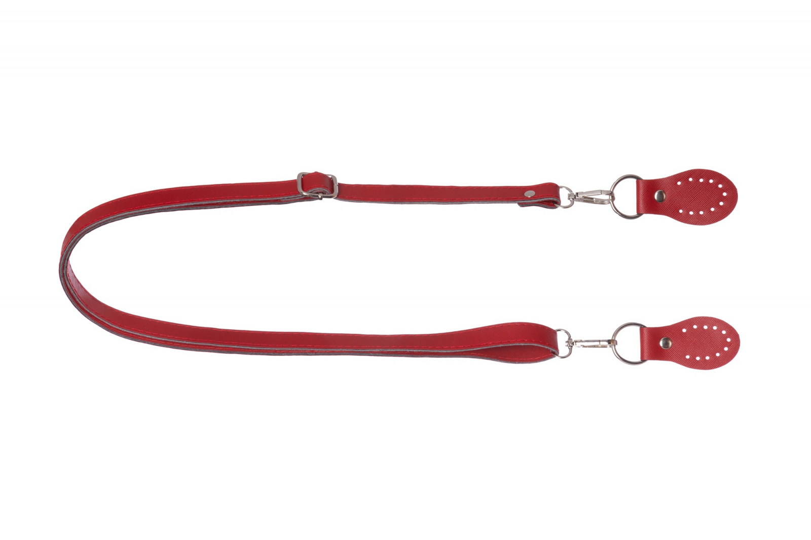 Ручка для сумки регулируемая 84608 экокожа цвет Красный, с пришивными шлевками ,1 шт