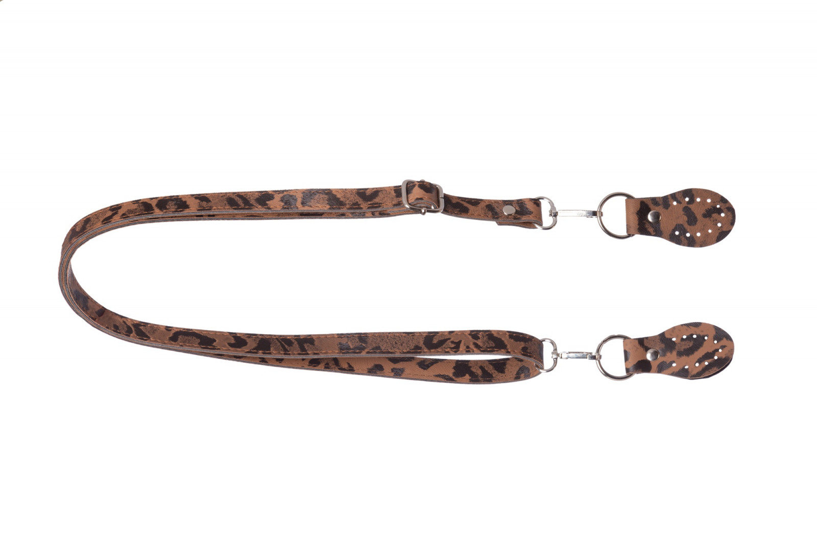 Ручка для сумки регулируемая 84616 экокожа цвет Тигровая, с пришивными шлевками ,1 шт