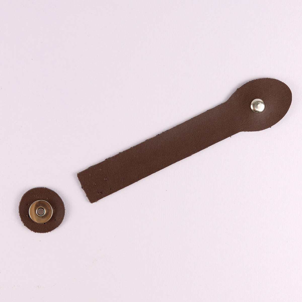 Клапан для сумки малый с Золотой магнитной застежкой, экокожа, цвет Браун ТрК 725011