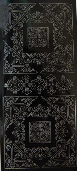 Контурные стикеры черные Уголки №2, 10х23 см, 1.4793, JEJE