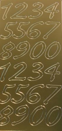 Контурные стикеры Цифры Большие золото SCB1500960, ScrapBerrys