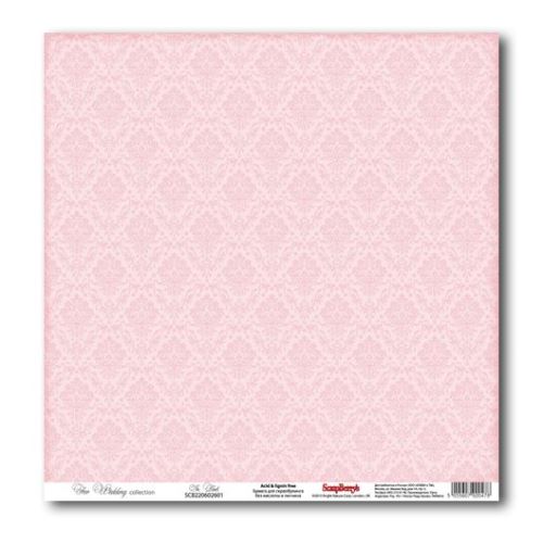 Бумага для скрапбукинга Свадебная Розовый, 10 шт,  30,5х30,5 см Scrap Berrys SCB220602601