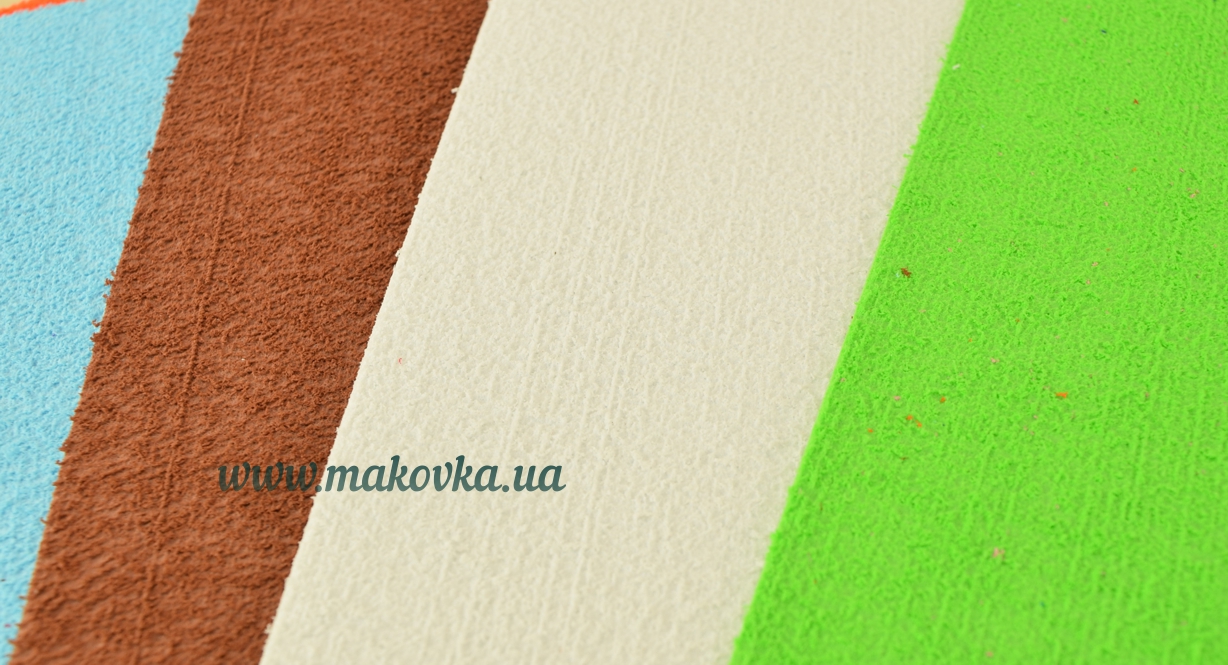 Набор резины пористой цветной Плюш (эва фоам) А4, 5 цветов, 2мм Tz-10108  Tukzar