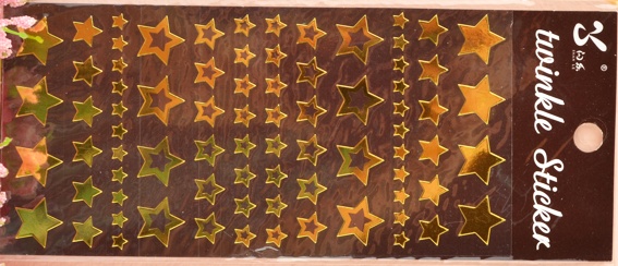 Стикеры (наклейки) Звезды, золотые Twinkle Sticker