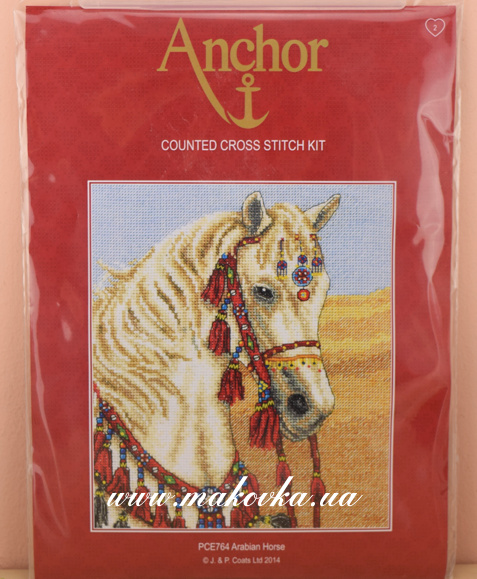Набор для вышивания нитками PCE764 Арабский скакун (Arabian Horse)  ANCHOR